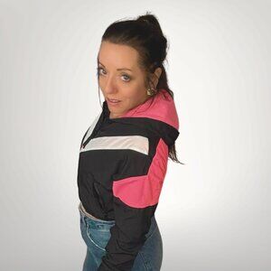 Sommer Ray Cropped Pink Black Windbreaker Size S